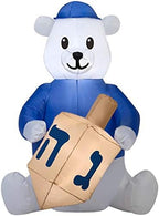 Airblown Inflatable Hanukkah Bear with Dreidel by GemmyIndustries