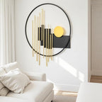 HYVAKUPPA 3D Large Metal Wall Decor Modern Aesthetic Wall Sculptures 19.7''x23.2'' Luxury Geometric Circular Decor Wall Art Artwork for Bedroom Dining Living Room Wall Decorations - Image 4