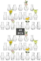 Glasseam Mini Bud Vases for Centerpieces: 40Pcs Clear Glass Vases in Bulk by Glasseam