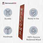 BARNWOODUSA Wooden Welcome Sign for Front Door 5 Foot, 5-Foot, Rustic Red - Image 6