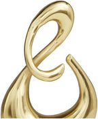 Deco 79 Aluminum Metal Abstract Decorative Sculpture Swirl Home Decor Statue, Accent Figurine 7" x 3" x 12", Gold - Image 2
