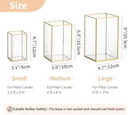 NUPTIO Hurricane Candle Holder Centerpieces: 6 Pcs Glass Candles Lantern - Image 3