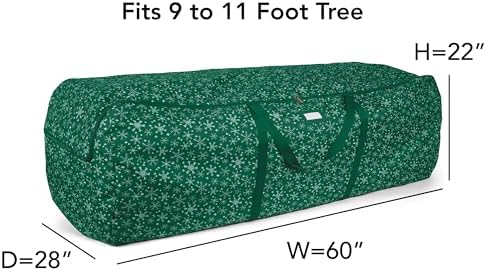 Covermates Christmas Tree Storage Bag, Green Snowflake - Image 3