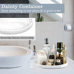 Emibele Vanity Tray, White Round Trays for Bathroom Bedroom Countertop - Image 2
