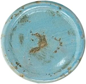 Creative Co-Op Large Distressed Blue Terracotta Pillar Candle Holder,5.5" W x 6.5" H (Pack of 6) - Image 6