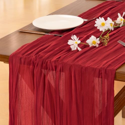 10 Pack Cheesecloth Table Runner Fall Boho Gauze Wedding Party Home Decor - Image 2
