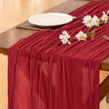Cheesecloth Table Runner Fall Red Boho Wedding Birthday Party Home Decor by Socomi