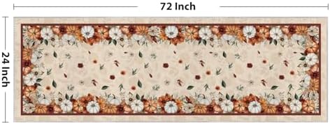 Artoid Mode Pumpkins Floral Corns Fall Runner Rug 2x6 Feet - Image 3