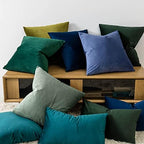 JUSPURBET 28x28 Euro Velvet Throw Pillow Covers Set of 2,Army Green - Image 5