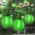 LAMPHOME 4Pack Green St. Patrick's Day LED Outdoor String Lights, 26Ft Patio Lights with 12+1 Edison Shatterproof Bulbs(1 Spare), Irish Theme Connectable Lights for Backyard Porch Party Outside Decor by ULL