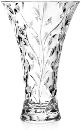 Lorren Home Trends Crystal Laurus Vase 11"-Made In Italy by LorrenHomeTrends