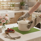 homing Faux Cotton Linen Placemats Set of 8, Cloth Dining Table Mats - Image 3
