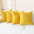 CaliTime Decorative Throw Pillow Covers 18 X 18 Inches Mustard Yellow by CaliTime