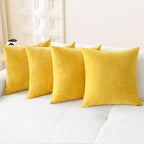 CaliTime Decorative Throw Pillow Covers 18 X 18 Inches Mustard Yellow by CaliTime