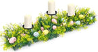 27.56" Easter Egg Candle Holder Centerpiece, Spring Table Decor with Metal Candle Cups Large Foldable Easter Candle Holder for Dining Table Mantel Fireplace, Holiday Home Party Display Decor - Image 5