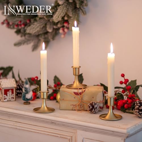 Gold Candlestick Holders Vintage: Set of 24 Taper Candle Holder - Image 2
