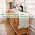 Pile Green White Plaid Gingham Ruffle Table Runner Cabinet Cover 13"x120" - Image 6