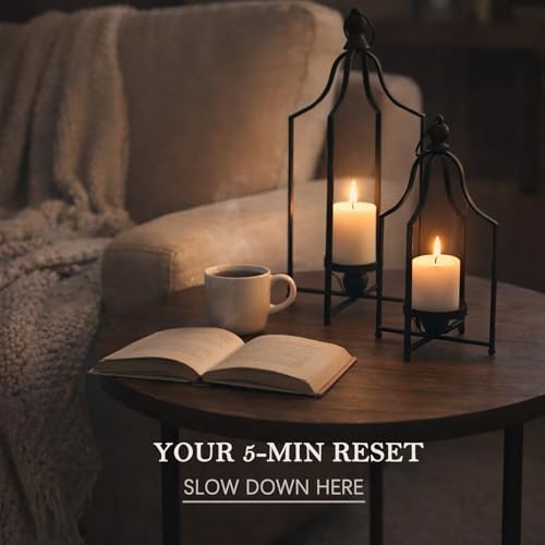 12.5" & 16.5" Timeless Cozy Decorative Lanterns Set of 2, Handcrafted Metal Iron Candle Holders, Farmhouse Elegance Fireplace Mantel Table Festive Gatherings Decor (Matte Black) - Image 3