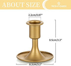 Candlestick Holders Taper Candle Holders, Romadedi Gold Candle Stick Candle Holder for Table Centerpiece, Wedding Reception, Festive Christmas Mantel Decoration or Home Decor, Set of 12 (Pack of 2) - Image 5
