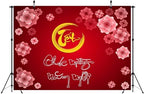BELECO 12x10ft Fabric Happy Vietnamese Lunar New Year Backdrop 2026 TET Decorations Cherry Blossoms Red Asian New Year Party Decorations Kids Family Photoshoot Studio Props - Image 4