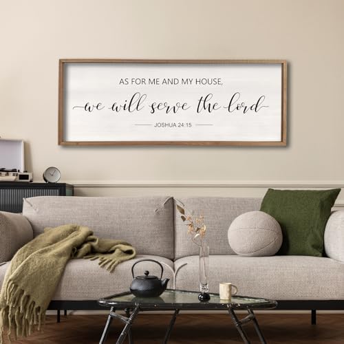 As For Me And My House We Will Serve The Lord Wall Decor 40" x 15", Wood by comurdyo
