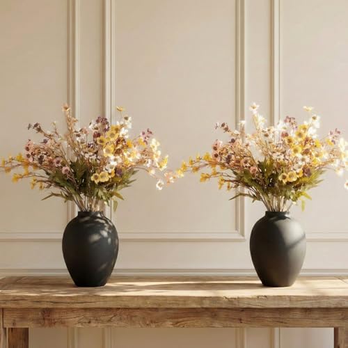 Black Vase for Home Decor - Tall Ella Flower Vase for Centerpieces - Image 3