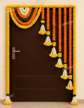 Divyakosh Marigold Flower Full Door Decoration for 3 FT Door | Decoration Items for Home, Main Door, Mandir,Event,Party|Thoranam for Entrance Door, Torans,Banderwal for Home Door |41 Inches by Divyakosh