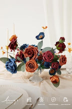 Ling's moment Fake Flowers Box, Mandarin & Royal Blue Deluxe Combo - Image 2
