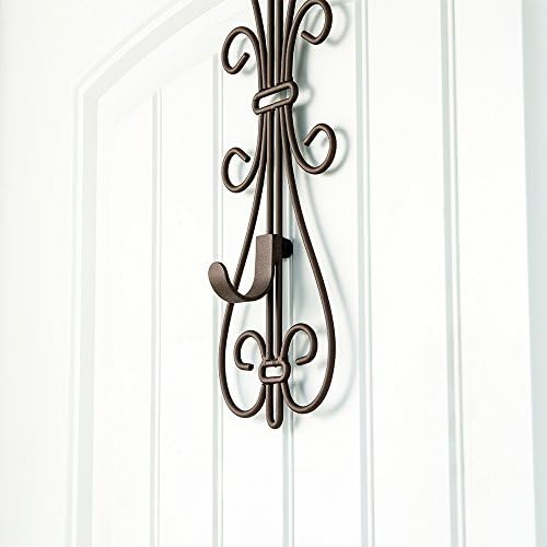 Front Door Wreath Hanger, Adjustable Hook Length Elegant Design, Brown - Image 3