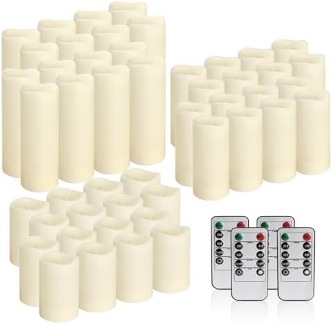 LED Candles 48Pack,Flickering Flameless Design,Operated by Remote with Timer FunctionGreat for Aniversary,Halloween and Christmas - Image 3