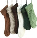 6 Pcs Cable Knit Christmas Stockings Large Christmas Stocking, Elegant by Syhood