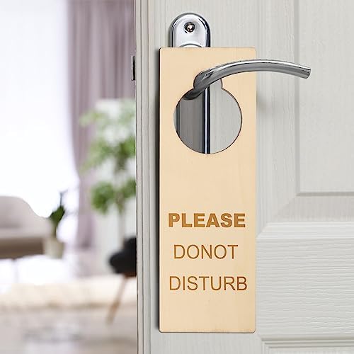 50 Pieces Unfinished Wood Door Knob Hangers, 8.7 x 3.15 x 0.1 Inch, Door Knob Signs for Painting, DIY Craft, Home, Office Hotel Decoration, Business Use, Arts and Crafts - Image 5