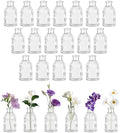 Glass Bud Vases Set of 24 Small Flower Vase in Bulk Mini Ribbed Clear VaseS by VIVIRENOIR