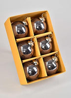 Serene Spaces Living Set of 6 Decorative Antique Platinum Mercury Glass Ball Ornament for Window Box, Ornaments for Holiday Décor, Measure 4" Tall and 3" Diameter - Image 6