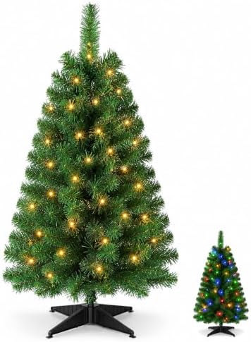 XXYYZZ 3FT Pre-lit Artificial Christmas Tree with 50 LED Lights （11 Modes） by XXYYZZ