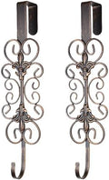 2 PCS Wreath Hangers for Front Door 15.5" Wreath Hook Over the Door by Mervkis