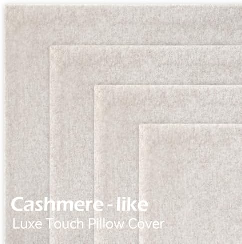 a moment Waterproof Christmas Throw Pillow Covers Set of 4,20x20 Inch Outdoor Stain Resistant Pet Friendly Pillowcases Cushion Covers for Patio Sofa and Living Room,Beige Gray - Image 2