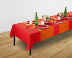 Disposable Table Runner for Dining Table, 16" 20-Pack Linen-Like Orange Paper Table Runners for Party, Wedding Or Event - Image 4