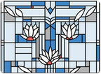 CounterArt Water Lilies by FLW Boxed Set of 4 Hardboard Placemats by CounterArt