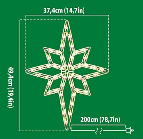 Christmas Window Silhouette Lights, Lighted Star of Bethlehem Double Sided Decorations with 50 Count Incandescent Mini Light, for Holiday Indoor Wall Door Glass Decor - Image 7