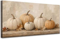 WAXWHELK Pumpkin Fall Canvas Wall Art Beige Neutral Autumn Painting Pictures Rustic Farmhouse Thanksgiving Home Decor Artwork for Living Room Bedroom (20"x40") by Unknown