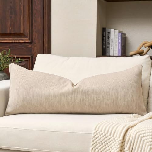 Spring Flower Lumbar Throw Pillow Cover 14x36 Inches Brown Vintage Floral Pillow Cover Farmhouse Summer Cushion Cover Leaf Pillowcase Home Decor for Sofa Living Room Couch - Image 2