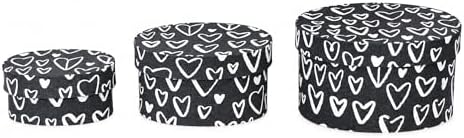 Sarah's Hat Boxes – White Heart Decorative Gift Box Set of 3 | Elegant Reusable Storage Boxes for Gifts, Keepsakes, Jewelry, or Special Items | Unique Printed Design - Image 3