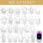 Petal Petite Small Clear Glass Bud Vase Set of 24 for Wedding Centerpieces - Image 2