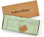 Solino Home 100% Pure Linen Table Runner Light Green Hemstitch, 14 x 48 in - Image 6