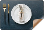DOLOPL Placemats Set of 12, Reversible Dual-Color Faux Leather Place Mats by DOLOPLOfficial