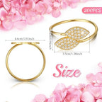 200 Pcs Napkin Rings Gold Bling Leaf Shaped Napkins Rings Table Decorations - Image 2