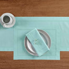 Solino Home Cotton Linen Napkins Pastel Turquoise, 20 x 20 in, Set of 4 - Image 3