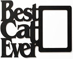 Wall Word Art Decorative Wood Sign for Pet, Dog, Cat, Horse, Pig, Animal Lovers with Fun Sayings and Quotes, 11 x 9 inches (Best Cat Ever) by MemoryMatsWordArt