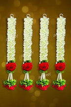 Divyakosh Set of 4 Wall Hangings -20 INCH for Home Decoration, Diwali Decor, Red Flower, Handmade Diwali Decoration Psychedelic Wall Hanging, Door Valance Hangings - Image 7